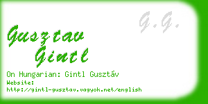 gusztav gintl business card